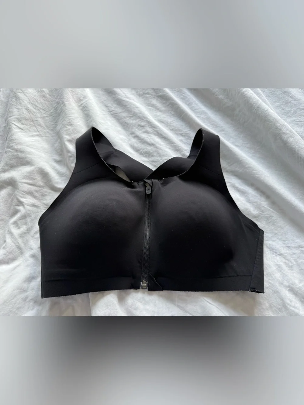 Lululemon Enlite Front Zip Bra Black 34D High Support Running Sports Bra